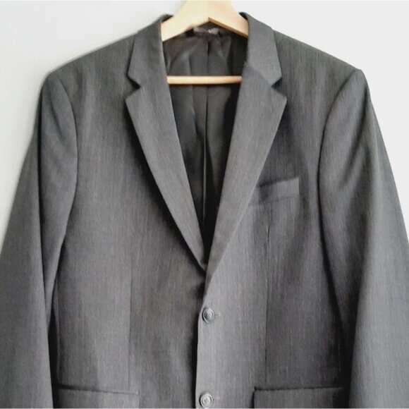 BANANA REPUBLIC 100% Wool Tailored Fit Blazer Jacket Gray Men's Sz 42 R - Picture 2 of 15